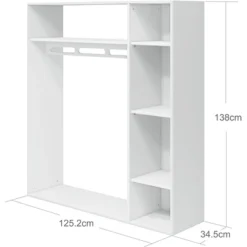 FLEXA Roomie Offener Kleiderschrank Weiß -Kinder Haushaltswaren Geschäft jmu3sdqqx51dsfhhqmd6kpg10bjt