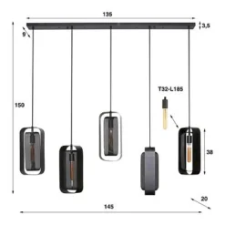 Rubjerg Design Hängeleuchte Mesh 5 Leuchten Metall Artic Schwarz 5 Rubjerg Design Hängeleuchte Mesh 5 Leuchten Metall Artic Schwarz -Kinder Haushaltswaren Geschäft jo9kgsvpuicner0lhepxfnh46ckh