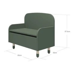 FLEXA Dots Aufbewahrungsbank Mit Rückenlehne Dunkelgrün -Kinder Haushaltswaren Geschäft js4a1q0an5ojay7iy1wr6qjws12s