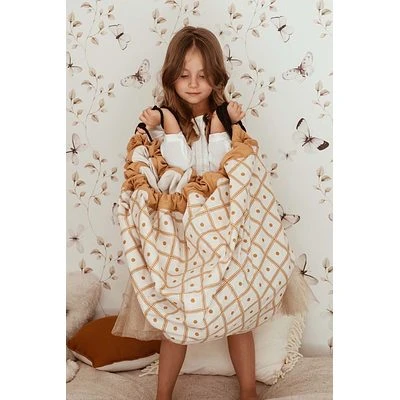 Play&Go Prints 2 In 1 Spielzeugsack Geo Senf 3 Play&Go Prints 2 In 1 Spielzeugsack Geo Senf – Bild 3