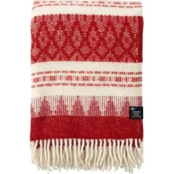 Klippan Lammwolldecke Freja 200x130cm Rot