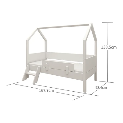 FLEXA Ask Junior Hausbett 70x160cm Mit Absturzsicherung Und Leiter Weiß 4 FLEXA Ask Junior Hausbett 70x160cm Mit Absturzsicherung Und Leiter Weiß – Bild 4