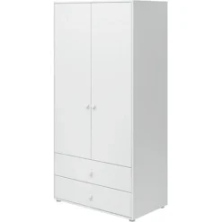 FLEXA Roomie Kleiderschrank Mit 2 Türen Und 2 Schubladen Weiß
