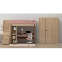 FLEXA Popsicle Hoher Kleiderschrank 2 Türen 2 Schubladen Cherry -Kinder Haushaltswaren Geschäft k86xra84pdfusvxv1mhavfnrwthv