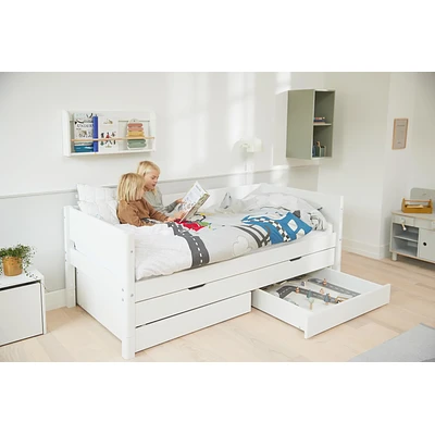 FLEXA White Einzelbett 90x200cm Mit Gästebett U. Zwei Schubladen Weiß 8 FLEXA White Einzelbett 90x200cm Mit Gästebett U. Zwei Schubladen Weiß – Bild 8
