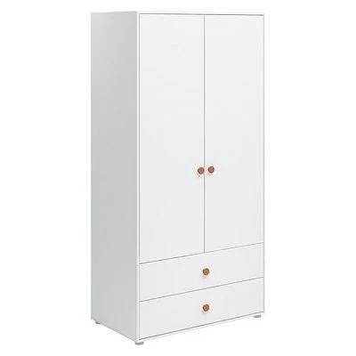 FLEXA Roomie Kleiderschrank Mit 2 Türen Und 2 Schubladen Weiß/rosa 3 FLEXA Roomie Kleiderschrank Mit 2 Türen Und 2 Schubladen Weiß/rosa – Bild 3