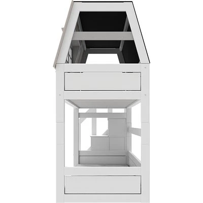 Lifetime Niedriges Hangout Abenteuerbett Mit Rollboden Und Treppe Weiß Lackiert 4 Lifetime Niedriges Hangout Abenteuerbett Mit Rollboden Und Treppe Weiß Lackiert – Bild 4