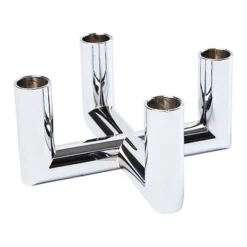 UYUNI Matrix Kerzenständer Für 4 Mini Stabkerzen Chrome