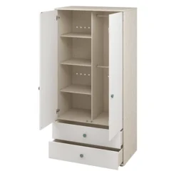 FLEXA Classic Kleiderschrank Mit 2 Türen U. 2 Schubladen Mattweiß/Lack Weiß/blau 15 FLEXA Classic Kleiderschrank Mit 2 Türen U. 2 Schubladen Mattweiß/Lack Weiß/blau -Kinder Haushaltswaren Geschäft kxev961be62gbn8avc9uh3w85x83