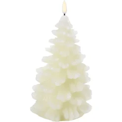 UYUNI LED Kerze Weihnachtsbaum Smooth 11x18 Cm Ivory