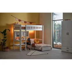 Lifetime Norden Hochbett 90x200cm Mit Rollboden Weiß 6840-10 -Kinder Haushaltswaren Geschäft la4id4o4nue8peiw8xzp0gv5x5q1