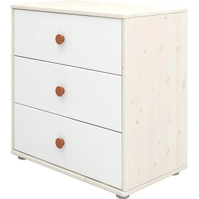 FLEXA Classic Kommode Mit 3 Schubladen Mattweiß/Lack Weiß/rosa 3 FLEXA Classic Kommode Mit 3 Schubladen Mattweiß/Lack Weiß/rosa – Bild 3