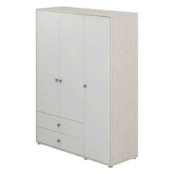 FLEXA Classic Kleiderschrank Mit 3 Türen U. 2 Schubladen Mattweiß/Lack Weiß/grün -Kinder Haushaltswaren Geschäft leu4px6ayq0lozvw91kyx03cxio9