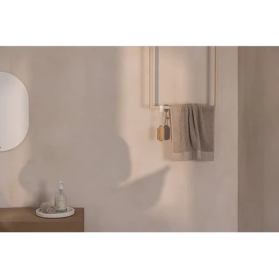 Metallbude Handtuchhalter Tensi Eckig Groß Cashew 2 Metallbude Handtuchhalter Tensi Eckig Groß Cashew – Bild 2