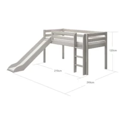 FLEXA Classic Halbhohes Bett Mit Senk. Leiter Und Rutsche Grau Lasiert 10 FLEXA Classic Halbhohes Bett Mit Senk. Leiter Und Rutsche Grau Lasiert -Kinder Haushaltswaren Geschäft m3a32ocop2winbjurqnx7mlmm4yb