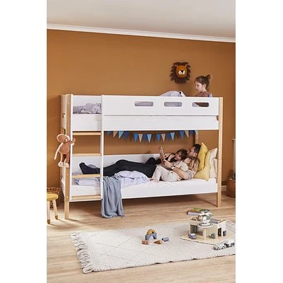 FLEXA Nor Etagenbett Mit Gerader Leiter Weiß/eiche 6 FLEXA Nor Etagenbett Mit Gerader Leiter Weiß/eiche – Bild 6