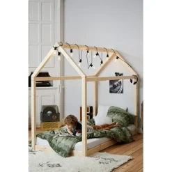 FLEXA Cottage Bett Holzhaus 90x200cm Natur -Kinder Haushaltswaren Geschäft m62n1zj0ojud55y2ag40hkpjc2p8