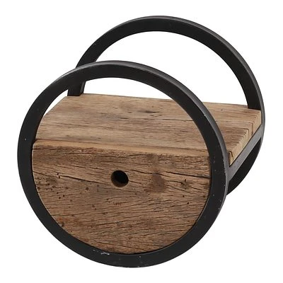 Rubjerg Design Wandregal Ø30cm Rund Mit Schublade Hartholz/Metall 4 Rubjerg Design Wandregal Ø30cm Rund Mit Schublade Hartholz/Metall – Bild 4