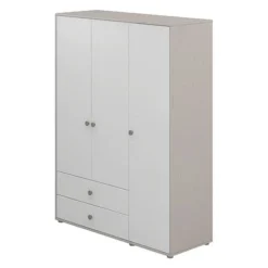 FLEXA Classic Kleiderschrank Mit 3 Türen U. 2 Schubladen Grau/Lack Weiß/grün -Kinder Haushaltswaren Geschäft meymacj5j3enuqepjz2jb2rsxjqo