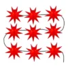 DecoTrend Sterntaler Fenstersternenkette Ø11,5cm 9 Sterne Trafo In- Und Outdoor Rot