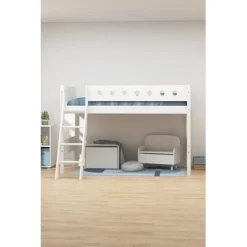 FLEXA White Mittelhohes Bett Mit Schrägleiter Weiß -Kinder Haushaltswaren Geschäft mymb9git9gxqqlezw16eldwsuu7h