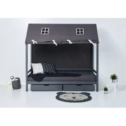 Hoppekids ECO Dream Hausbett 90x200cm Dunkelgrau -Kinder Haushaltswaren Geschäft n0x4vx7dclx4jhtufngwh53tb6ko