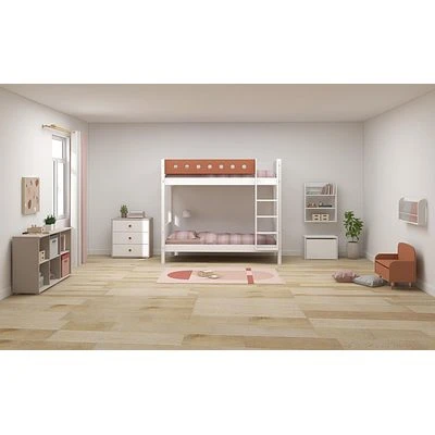 FLEXA White Hohes Etagenbett 90x200 Cm Mit Senkrechter Leiter Weiß/rotviolett 7 FLEXA White Hohes Etagenbett 90x200 Cm Mit Senkrechter Leiter Weiß/rotviolett – Bild 7