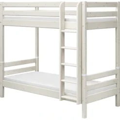 FLEXA Classic Hohes Etagenbett Mit Senkrechter Leiter Mattweiß