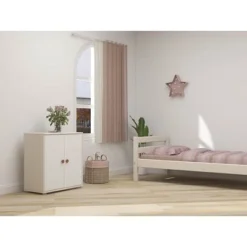 FLEXA Classic Kommode Mit 2 Türen Mattweiß/Lack Weiß/rosa Sale -Kinder Haushaltswaren Geschäft nm4z6z8u6e60c2whoriy25yztdyz