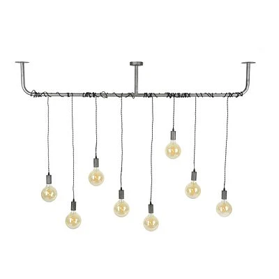 Rubjerg Design Hängeleuchte Wrap 8 Leuchten Metall Altsilber 2 Rubjerg Design Hängeleuchte Wrap 8 Leuchten Metall Altsilber – Bild 2