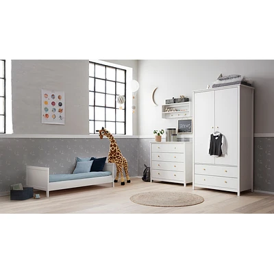 FLEXA Luna Kommode Mit 4 Schubladen Weiß 2 FLEXA Luna Kommode Mit 4 Schubladen Weiß – Bild 2