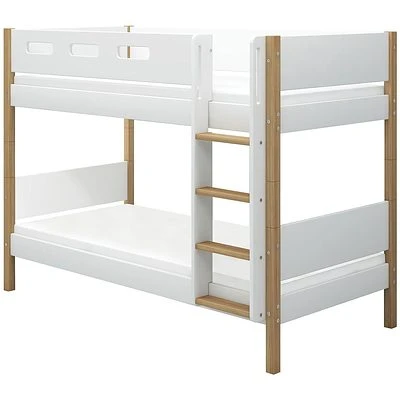 FLEXA Nor Etagenbett Mit Gerader Leiter Weiß/eiche 1 FLEXA Nor Etagenbett Mit Gerader Leiter Weiß/eiche
