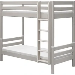 FLEXA Classic Hohes Etagenbett Mit Senkrechter Leiter Grau Lasiert