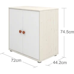 FLEXA Classic Kommode Mit 2 Türen Mattweiß/Lack Weiß/rosa Sale -Kinder Haushaltswaren Geschäft o3t0p3il9d0742bgnj3phsfcb0v5