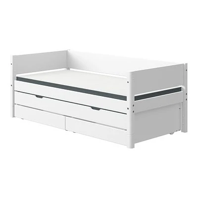 FLEXA White Einzelbett 90x200cm Mit Gästebett U. Zwei Schubladen Weiß 2 FLEXA White Einzelbett 90x200cm Mit Gästebett U. Zwei Schubladen Weiß – Bild 2