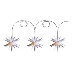 DecoTrend Sterntaler Baby-Sternenkette Ø8cm 3 Sterne Batterie Indoor Weiß