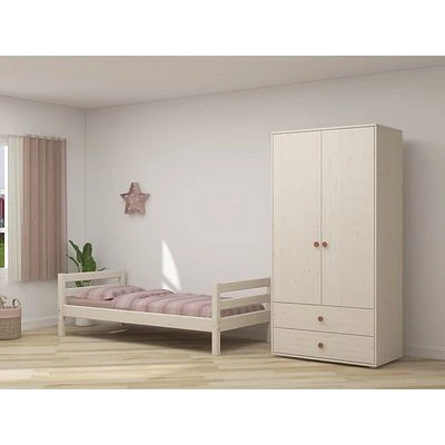 FLEXA Classic Kleiderschrank Mit 2 Türen U. 2 Schubladen Mattweiß/rosa 6 FLEXA Classic Kleiderschrank Mit 2 Türen U. 2 Schubladen Mattweiß/rosa – Bild 6