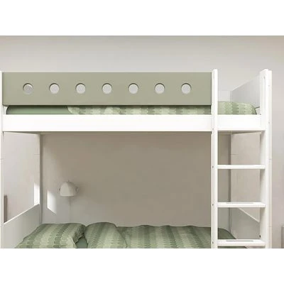 FLEXA White Hohes Etagenbett 90x200 Cm Mit Senkrechter Leiter Weiß/grün 5 FLEXA White Hohes Etagenbett 90x200 Cm Mit Senkrechter Leiter Weiß/grün – Bild 5