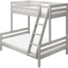 FLEXA Classic Kombietagenbett Mit Schrägleiter Grau Lasiert