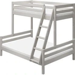 FLEXA Classic Kombietagenbett Mit Schrägleiter Grau Lasiert