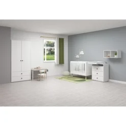 FLEXA Roomie Kleiderschrank Mit 2 Türen Und 2 Schubladen Weiß/dunkelgrün -Kinder Haushaltswaren Geschäft orq6ff0te2f1jbiul4ws16x781mq