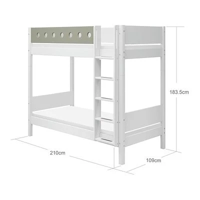 FLEXA White Hohes Etagenbett 90x200 Cm Mit Senkrechter Leiter Weiß/grün 4 FLEXA White Hohes Etagenbett 90x200 Cm Mit Senkrechter Leiter Weiß/grün – Bild 4