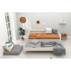 FLEXA Classic Bett 90x200cm Mit Ausziehbett Mattweiß -Kinder Haushaltswaren Geschäft p0vd7qk3ob5eets5i83wp3glz539
