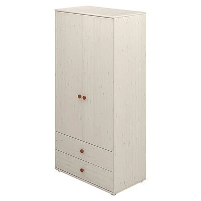 FLEXA Classic Kleiderschrank Mit 2 Türen U. 2 Schubladen Mattweiß/rosa 3 FLEXA Classic Kleiderschrank Mit 2 Türen U. 2 Schubladen Mattweiß/rosa – Bild 3
