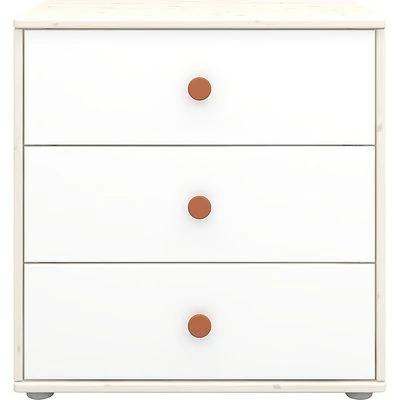 FLEXA Classic Kommode Mit 3 Schubladen Mattweiß/Lack Weiß/rosa 2 FLEXA Classic Kommode Mit 3 Schubladen Mattweiß/Lack Weiß/rosa – Bild 2