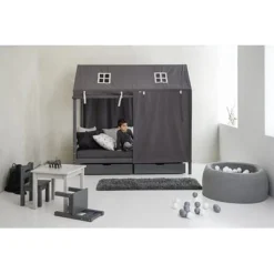 Hoppekids ECO Dream Hausbett 90x200cm Dunkelgrau -Kinder Haushaltswaren Geschäft p7al7csf0qrdaf0lwf2cpwcjuwfw