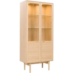 PBJ Designhouse Navis Glasvitrine Eiche Hell -Kinder Haushaltswaren Geschäft pc5j5ip5px7qp88s6w49vasnfeow