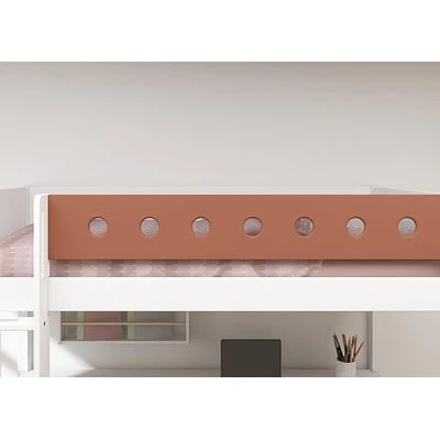 FLEXA White Hochbett Mit Schreibtisch 90x200 Cm Mit Senkrechter Leiter Weiß/rotviolett 5 FLEXA White Hochbett Mit Schreibtisch 90x200 Cm Mit Senkrechter Leiter Weiß/rotviolett – Bild 5