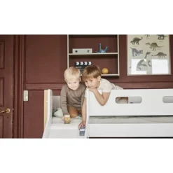 FLEXA Nor Halbhohes Bett Mit Schrägleiter Und Rutsche Weiß/eiche 14 FLEXA Nor Halbhohes Bett Mit Schrägleiter Und Rutsche Weiß/eiche -Kinder Haushaltswaren Geschäft pffvquybo9fshwishfdexptqb566