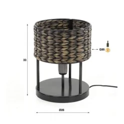 Rubjerg Design Tischleuchte Tower 1 Leuchte Wasserhyazinthe/Nickel Schwarz -Kinder Haushaltswaren Geschäft phfnkfh2suc4mvffa83s7i8xohiv